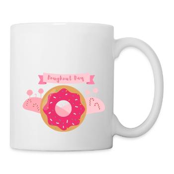 Doughnut day - Tasse - Weiß - Rechts