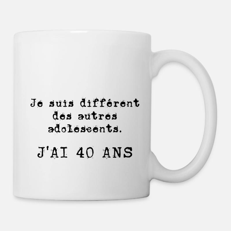 j'ai 40 ans - Mug blanc - blanc