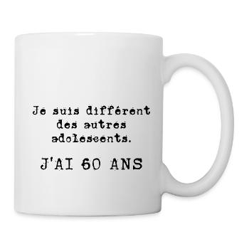 j'ai 60 ans - Mug blanc - blanc - Droite
