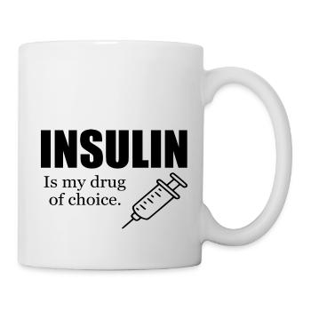 Drug of choice funny diabetes - Mug - white - Right