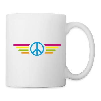 Frieden Peace Flügel - Tasse - Weiß - Rechts