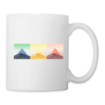 Mountain Landscape Geometric Art - Mug - white - Right