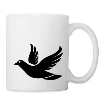 Flying Dove in the Sky - Illustration - Mug - white - Right
