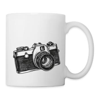 Appareil photo, Appareil photo vintage, Ancien appareil photo, Ancien - Mug blanc - blanc - Droite