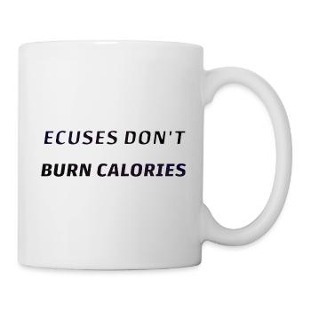 Les excuses ne brûlent pas de calories - Mug blanc - blanc - Droite