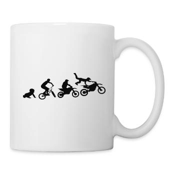 Évolution de la moto hors route - Mug blanc - blanc - Droite