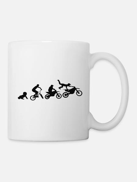 Évolution de la moto hors route - Mug blanc - blanc