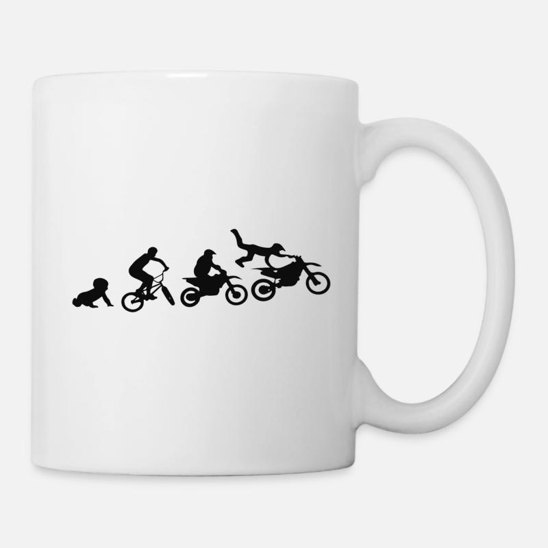 Évolution de la moto hors route - Mug blanc - blanc