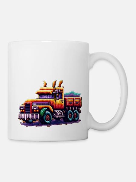 Pixel Camion n° 2 - Mug blanc - blanc