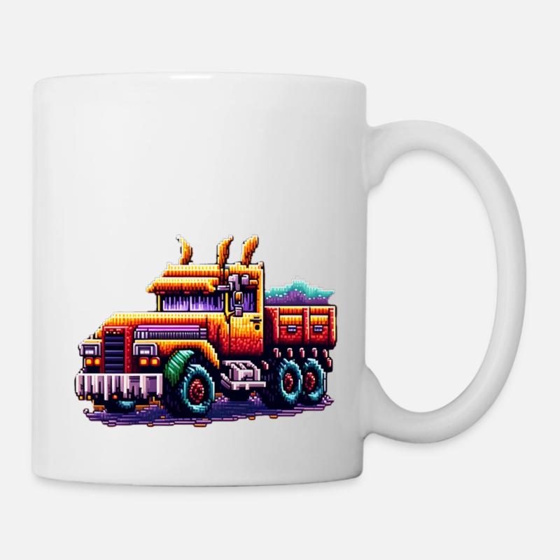 Pixel Camion n° 2 - Mug blanc - blanc