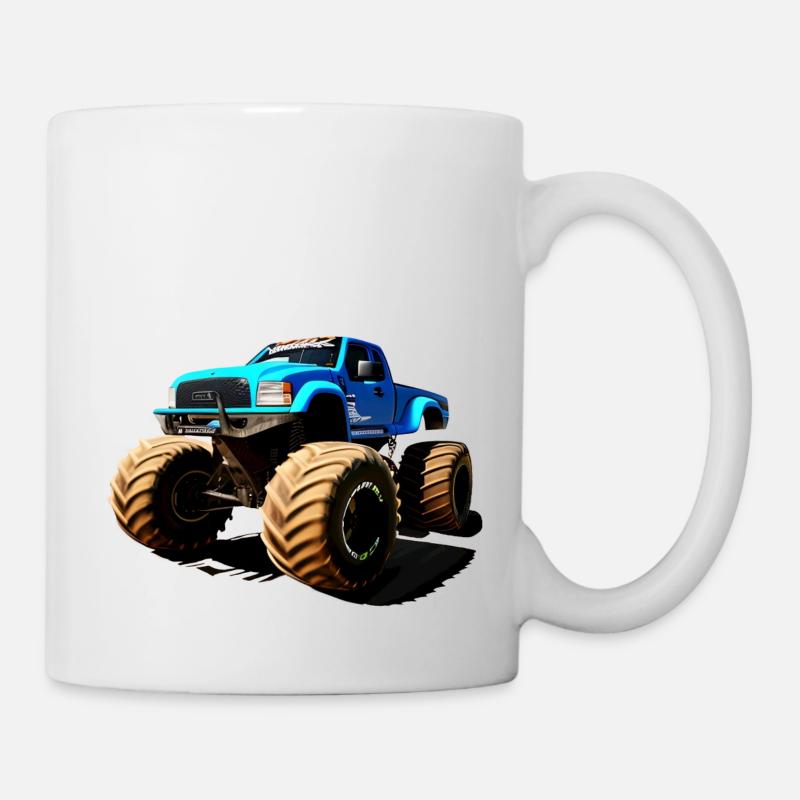 Monster Truck nr. 1 - Kop/krus - hvid