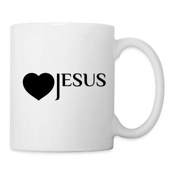 "I Love Jesus" T-Shirt - Zeige deine Liebe zu Jesu - Tasse - Weiß - Rechts