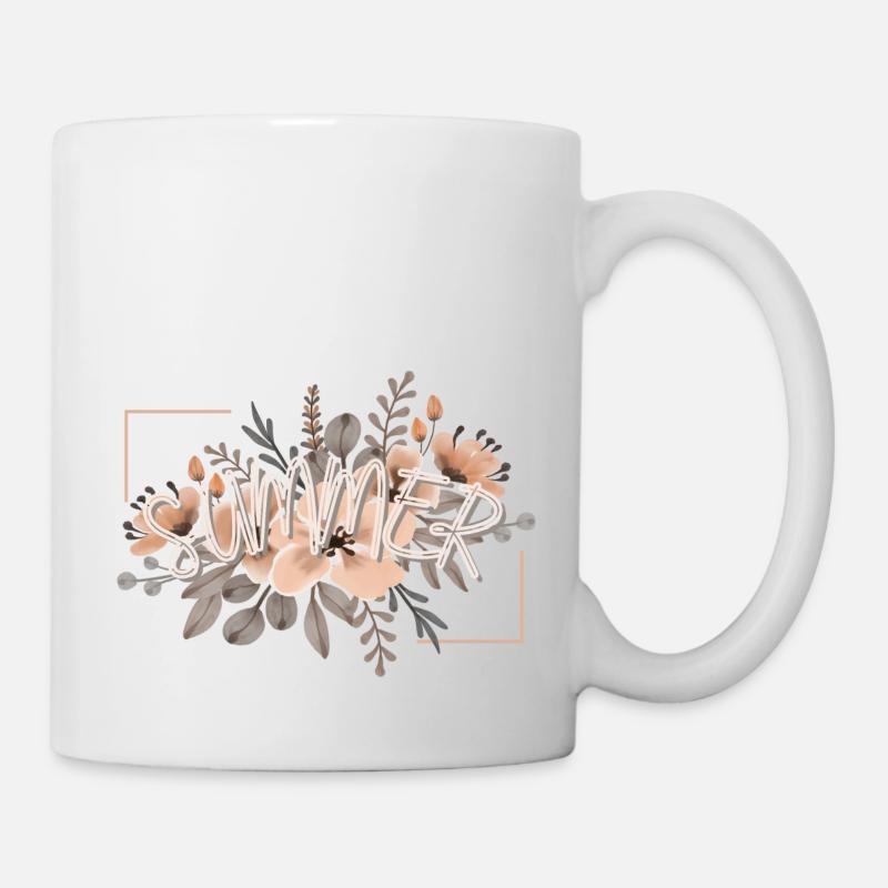 Fleurs d’été - Mug blanc - blanc