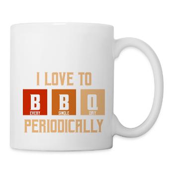 J’aime faire griller périodiquement la fumée du barbecue - Mug blanc - blanc - Droite