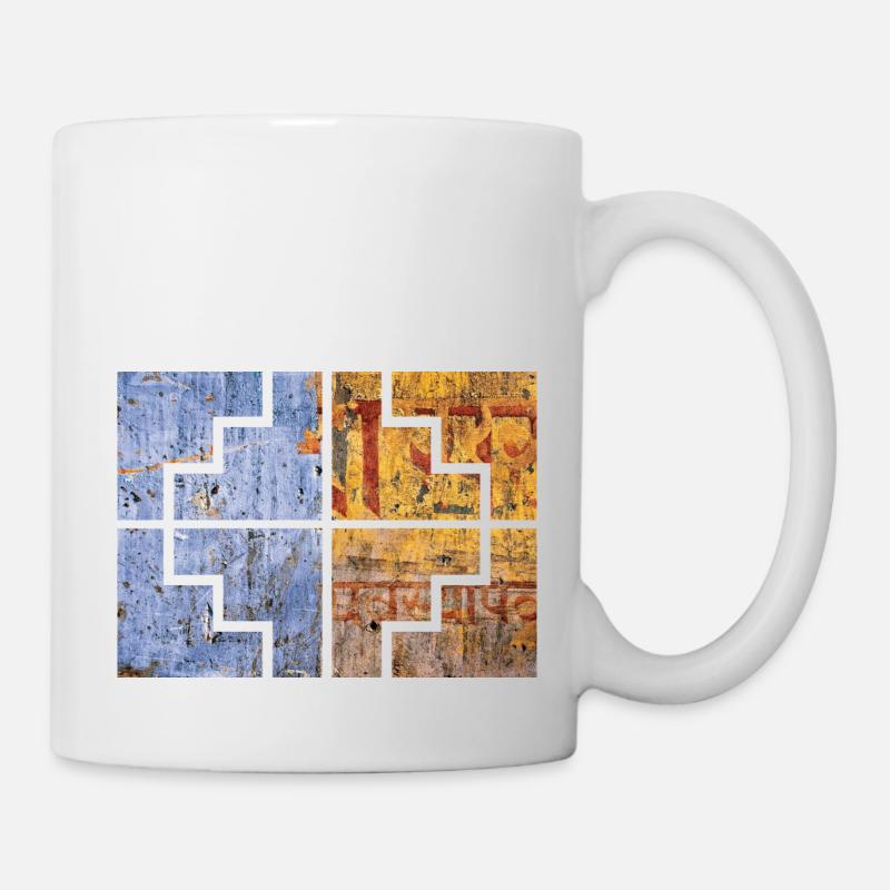 Geometrische Farben - Tasse - Weiß