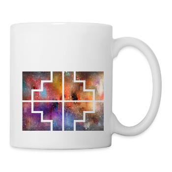 Geometrische Farbe - Tasse - Weiß - Rechts