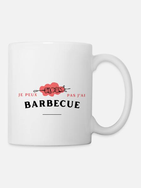 Je peux pas j'ai barbecue - Mug blanc - blanc