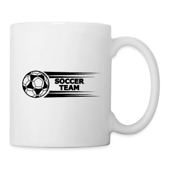 Fußball Soccer - Tasse - Weiß - Rechts