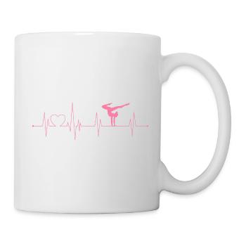 Turnen Herzschlag - Tasse - Weiß - Rechts