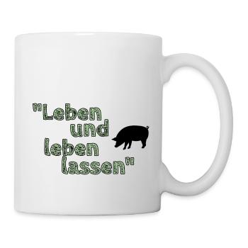 Leben und Leben lassen 2.0 - Tasse - Weiß - Rechts