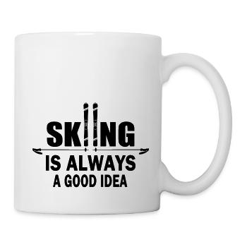 Le ski est toujours une bonne idée - Mug blanc - blanc - Droite
