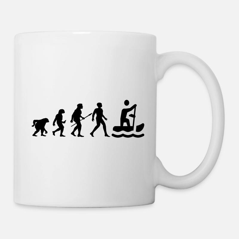 Cool "Evolution Rowing Shirt" design - Mug - white