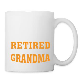Je ne suis pas à la retraite Je suis grand-mère à temps plein 3 - Mug blanc - blanc - Droite