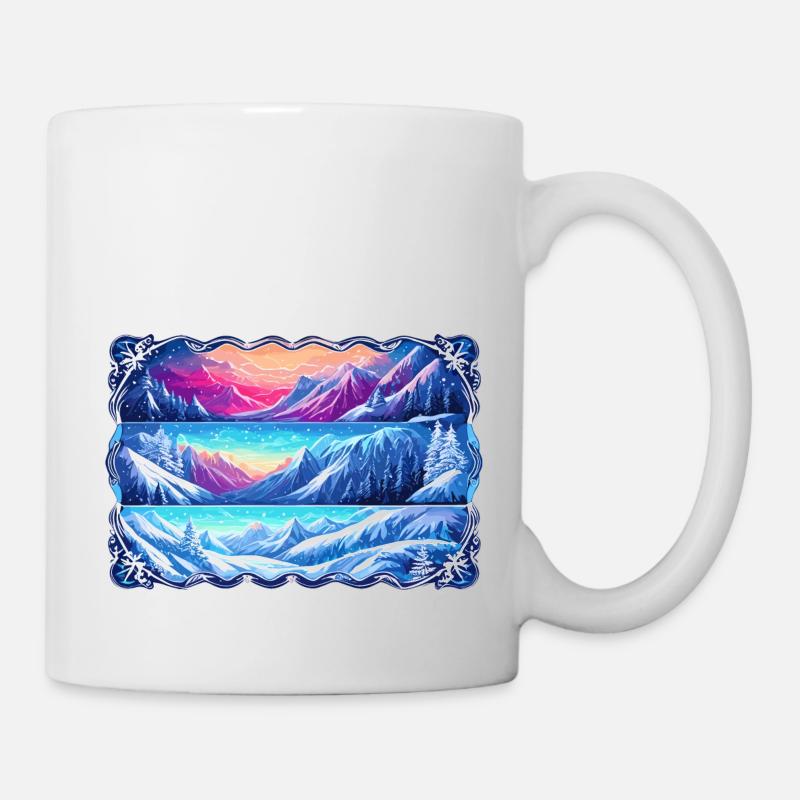 Marcher dans la longue forêt froide - Mug blanc - blanc