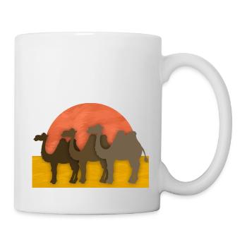 Chameaux - Mug blanc - blanc - Droite