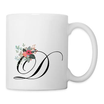Brief der Blumen - Tasse - Weiß - Rechts
