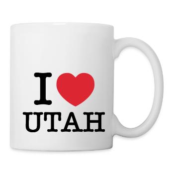 J’aime l’Utah | Utah | I Heart Utah - Mug blanc - blanc - Droite