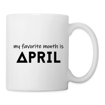 My favorite month is april - Mug - white - Right