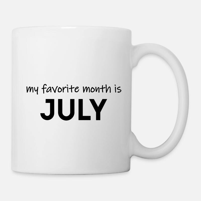 My favorite month is july - Mug - white