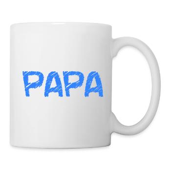 PAPA. VATERTAG. FROHER VATERTAG. ALLES GUTE ZUM GEBURTSTAG - Tasse - Weiß - Rechts