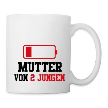 Mutter Jungen Geschenk Söhne Frauen T-Shirt - Tasse - Weiß - Rechts