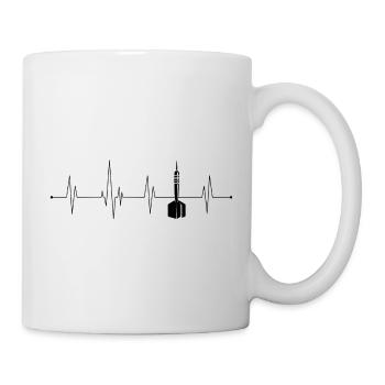Fléchettes Battement de cœur - Mug blanc - blanc - Droite