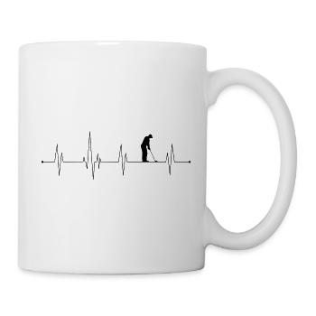 Golf Heartbeat - Mug - white - Right