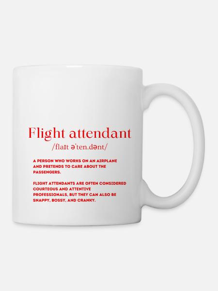 Flugbegleiter Definition - Tasse - Weiß