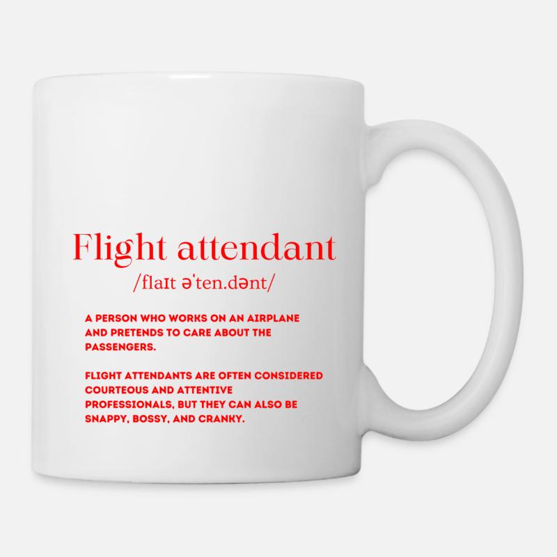 Flugbegleiter Definition - Tasse - Weiß