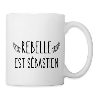 rebelle est sébastien - Mug blanc - blanc - Droite