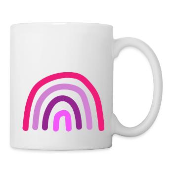arc en ciel rose - Mug blanc - blanc - Droite