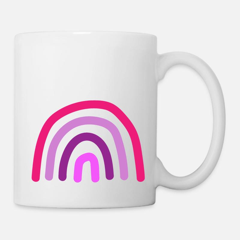 arc en ciel rose - Mug blanc - blanc