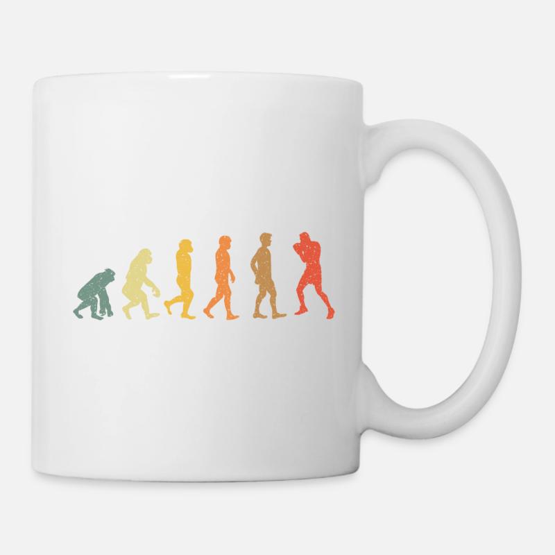Boîtes Evolution vintage rétro - Mug blanc - blanc