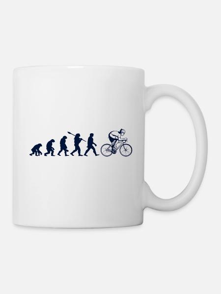 Evolution du cyclisme - Mug blanc - blanc