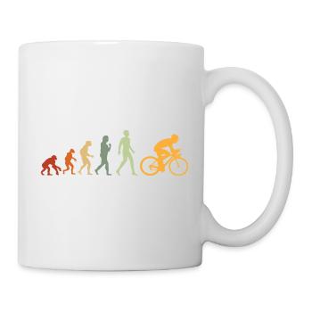 Evolution Radfahrer Geschenk für Radfahrer Fahrrad MTB - Tasse - Weiß - Rechts