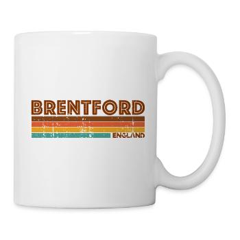 Vintage 1980s Style Brentford England - Mug blanc - blanc - Droite