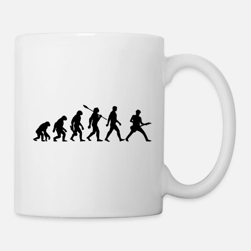 Evolution Gitarrist Rockmusiker - Tasse - Weiß