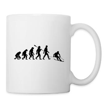 Evolution Ski Skifahrer - Tasse - Weiß - Rechts