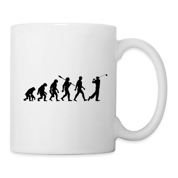 Evolution Golf - Golfspieler - Tasse - Weiß - Rechts