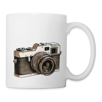 Dessin rétro de caméra - Mug blanc - blanc - Droite